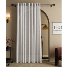 Leo Boutique Curtain Keten Rustik Perdesi Grommet Kuş Gözü Keten Tül Perde