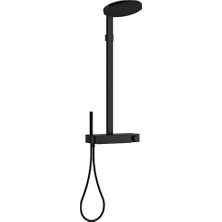 Artema Vitra Termostatik Banyo Bataryalı Prime Round Duş Sistemi 300 B Mat Siyah A4731336