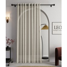 Leo Boutique Curtain Keten Rustik Perdesi Grommet Kuş Gözü Keten Tül Perde