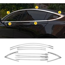 Life Tuning Tesla Model Y 2020-2024 10 Parça Krom Cam Çıtası