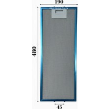 Süppürge En 190MM Boy 480MM Arka Tırnak Arası 45MM Aspratör Filtresi