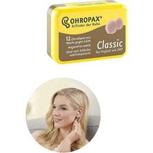 Gümrük Bey Ohropax Classic Balmumlu Kulak Tıkacı,12 Adet Gürültü Önleyici, Uyku ve Seyahat Için Rahat Kullanım