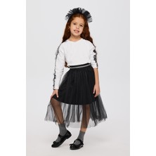 Panço Kız Çocuk Siyah Etek