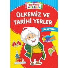 Beyaz Balina Yayınları Okul Öncesi Boya-Öğren - Ülkemiz ve Tarihi Yerler - Çıkartmalı