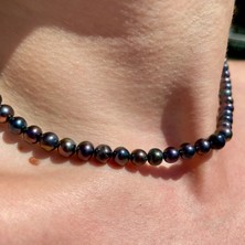 Doğaltaş Siyah Inci Kolye