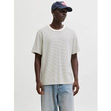Jack & Jones Bisiklet Yaka Ekru Erkek T-Shirt 12288015