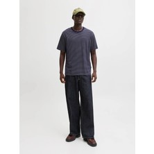 Jack & Jones Bisiklet Yaka Lacivert Erkek T-Shirt 12288015