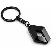Renault 3D Metal Otomobil Anahtarlığı - Siyah Kaplamalı Oto Anahtarlık