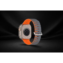 bbtech Appl Watch 49/46/45/44MM Manyetik Silikon Kordon Metal Tokalı Ultra Uyumlu Premium Spor Kayış