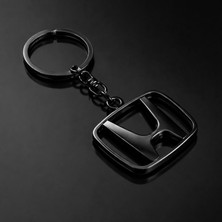 Gardenauto Honda 3D Metal Otomobil Anahtarlığı - Siyah Kaplamalı Oto Anahtarlık