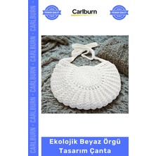 Carlburn #çanta Ekolojik Beyaz Örgü Tasarımı Moda Rahatlık Sağlayan Hafif Günlük Kullanım Çanta