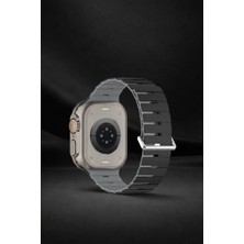 bbtech Appl Watch 49/46/45/44MM Manyetik Silikon Kordon Metal Tokalı Ultra Uyumlu Premium Spor Kayış