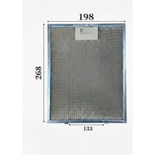 Süppürge Hoover Ile Uyumlu En 19,8 cm Boy 26,8 cm Aspiratör Davlumbaz Metal Yağ Filtresi