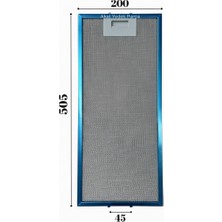 Süppürge En 20 cm Boy 50,5 cm Aspiratör Davlumbaz Metal Yağ Filtresi