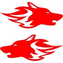 Ruselland Kurt Başı Doğu-Batı Sticker 2 Adet 20 x 10 cm