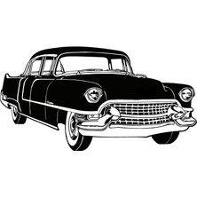 Ruselland Klasik Arabalar Model 4 Oto Özel Yeni Sticker 30 x 15 cm