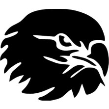 Ruselland Kartalın Kafası Oto Özel Yeni Sticker Siyah 30 x 24 cm