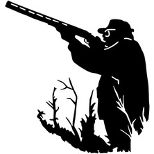 Ruselland Tüfekli Avcı Sticker 20 x 20 cm