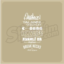 Ruselland Oto Arka Cam Özel Yeni Sticker Model 27 Beyaz 20*35 cm