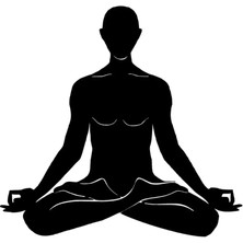 Ruselland Yoga Yapan Adam Oto Özel Yeni Sticker Siyah 30 x 30 cm