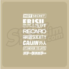 Ruselland Oto Arka Cam Özel Yeni Sticker Model 26 Beyaz 20*35 cm