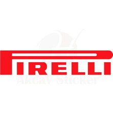 Ruselland Pirelli Oto Özel Yeni Sticker Kırmızı 2 Adet 30*4 cm