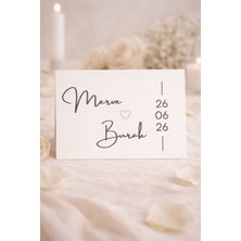 Frisson Söz, Kına, Nişan, Düğün, Kişiye Özel Masa Kartı 20 Adet