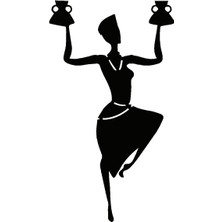 Ruselland Afrikalı Kadın Model 4 Oto Özel Yeni Sticker 15 x 27 cm