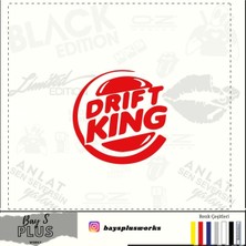 Ruselland Drift King Için Özel Yeni Uyumlu Aksesuar Oto Cam Özel Yeni Sticker Kırmızı 20 cm
