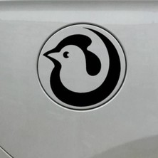 Ruselland Karikatür Sevimli Tavuk Tasarım Oto Özel Yeni Sticker Siyah 15*15 cm