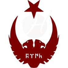 Ruselland Ay Yıldız Kartal Göktürkçe Türk Oto Özel Yeni Sticker Kırmızı 30*25 cm
