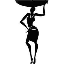 Ruselland Afrikalı Kadın Sticker (Tip 6) 30 x 57 cm