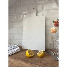 Feyza Design Mermer Desenli Quartz Kesme Tahtası, Leke Tutmaz ve Şık Tasarım