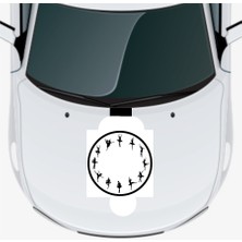 Ruselland Dans Eden Kızlar Oto Kaput Sticker 40 x 40 cm