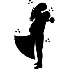 Ruselland Evlenmiş Çift Sticker 10 x 17 cm