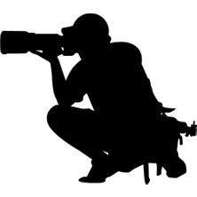 Ruselland Spor Fotografçısı Sticker 20 x 18 cm