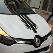 Ruselland Oto Kaput Şerit Özel Yeni Sticker Siyah 60*25 cm