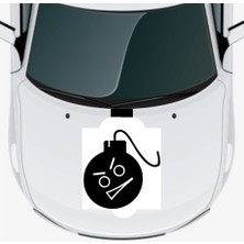 Ruselland Sinirli Bomba Oto Kaput Sticker 40 x 40 cm