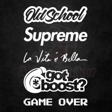 Ruselland Oto Arka Cam Özel Yeni Sticker Model 12 Beyaz 20*37 cm