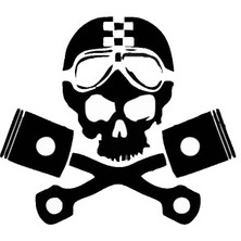 Ruselland Kurukafa Tamirci Oto Arka Cam Sticker 15 x 10 cm