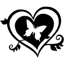 Ruselland Kalpli Kelebek Sticker 10 x 7 cm