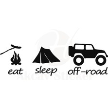 Ruselland Eat Slepp Offroad Oto Özel Yeni Sticker 25 x 7 cm