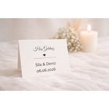 Frisson Söz, Kına, Nişan, Düğün, Kişiye Özel  Masa Kartı 20 Adet