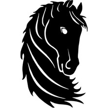 Ruselland Kabarık Yeleli At Duvar Dekor Sticker 40 x 64 cm