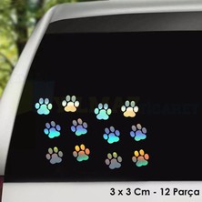 Ruselland Kedi Pati Yeni Süper Hologram Oto Sticker