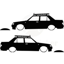 Ruselland Tofaş Şahin Basık Oto Gölge Özel Yeni Sticker Siyah 20*5 cm