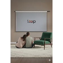 Loop Ters Projeksiyon Perdesi Manuel 280*220 Pvc [ Rear ] Back