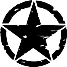 Ruselland Army Star Sticker 30 x 30 cm