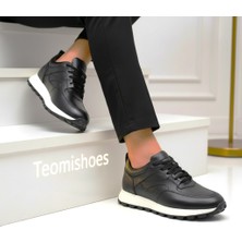 By Barretti Siyah Motifli Tırtıklı Taban Erkek Sneaker