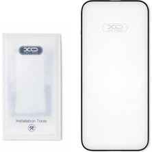 Xo iPhone 16 Pro Uyumlu Premium Temperli Cam Ekran Koruyucu - Full Screen Cover Parmak İzi Bırakmaz